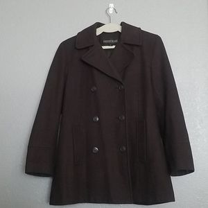 Kristin Blake Brown Lambswool  Pea Coat